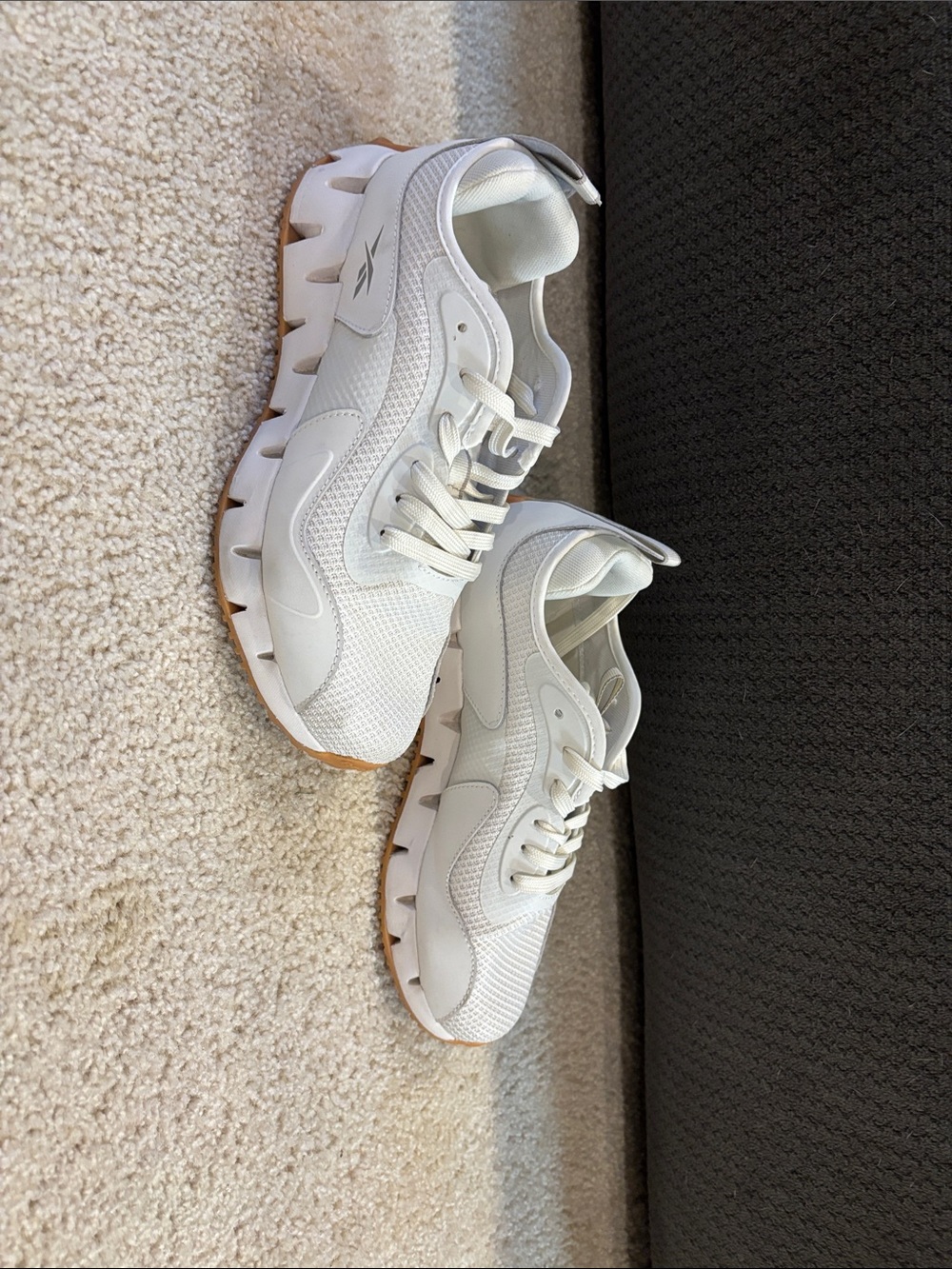 Reebok Women’s White Sneakers with Gum Sole